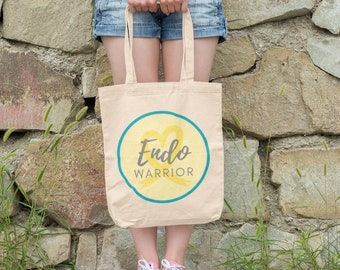 Bolsa de algodón orgánico Endo Warrior: regalo de apoyo para la endometriosis