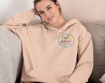 Endo Adeno Warrior Embroidered Hoodie: Endometriosis Support