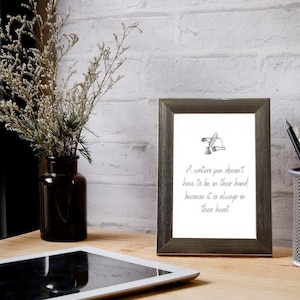 An original gift for a writer, motivational wall art, writer poster, writer inspiration, novelist, original gift, writer quotes