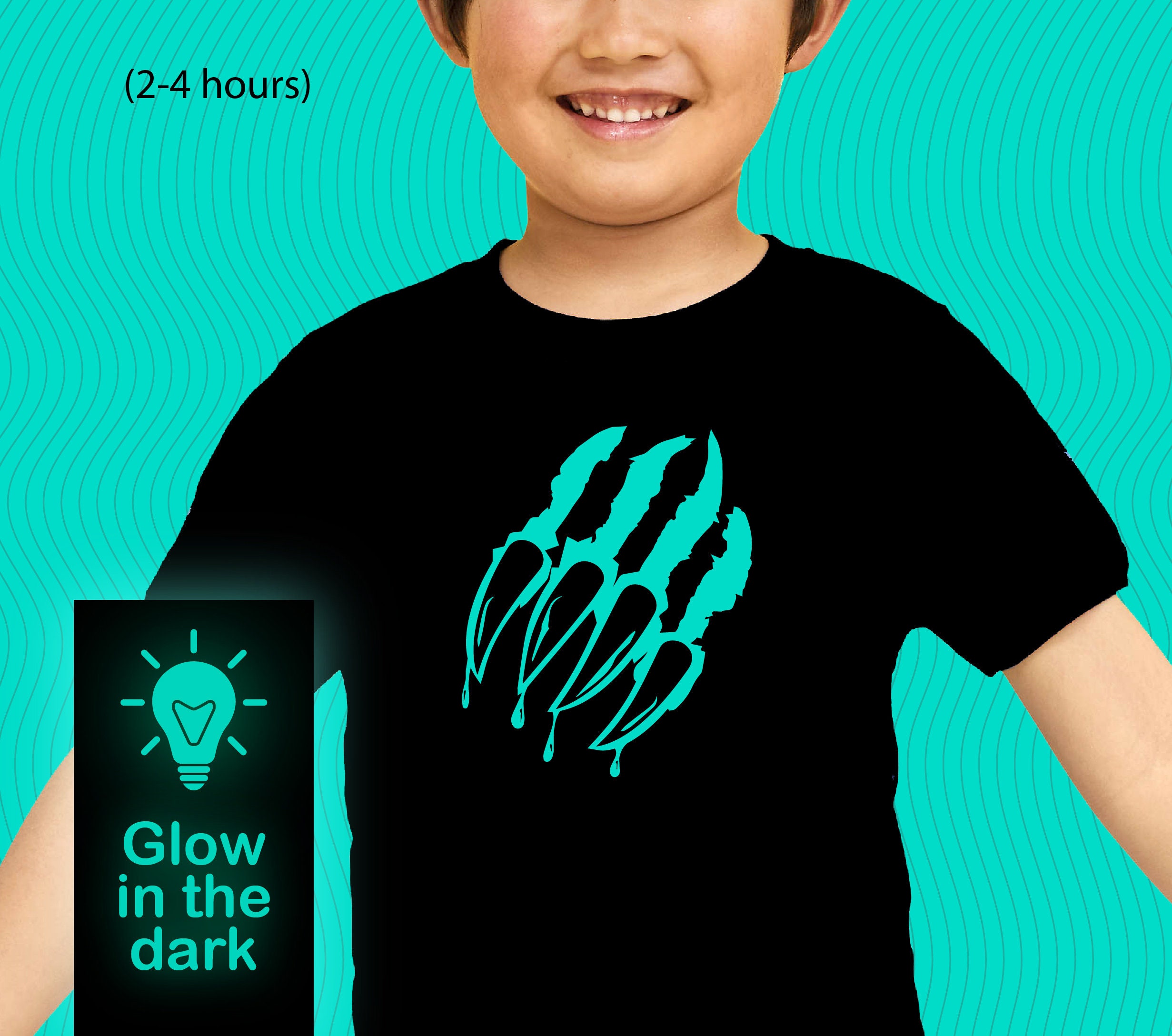 Discover Monster Claws T-shirt / Glow in the dark T-Shirt /Monster bloody claws Shirt/Kids Clothing/ Adults Clothing/Halloween Shirt /Glow party tee