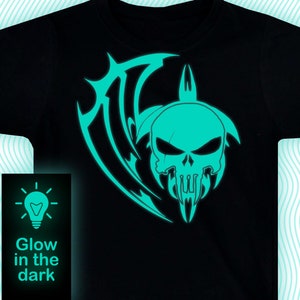 Skull T-shirt / Glow in the dark T-Shirt / Kids Clothing/ Adults Clothing / Illuminate T-Shirt / Glow party tee / Rave t shirt/ Rocker style