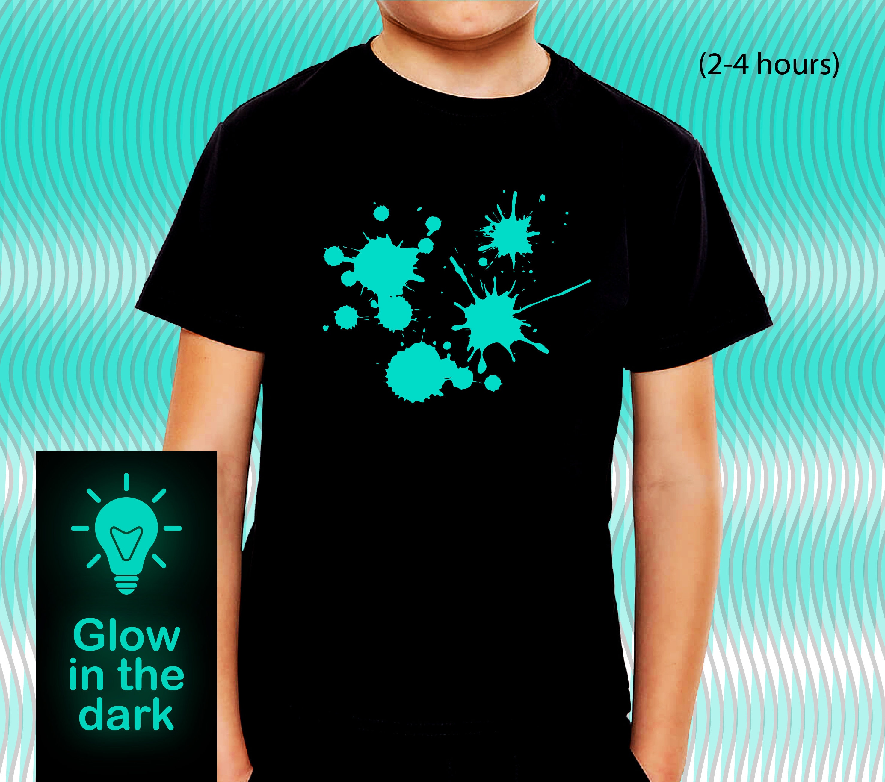 Paint Splatters T-shirt / Glow-in-the-dark T-shirt /kids 