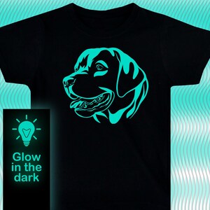 Labrador T-shirt / Glow-in-the-dark T-Shirt / Kids Clothing/ Adults Clothing / Illuminate T-Shirt / Glow party tee / Dog shirt/ Dog mom