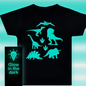 Dinosaur Shirt /T-rex Тriceratops /Kids Clothing/Glow party tee /Dinosaur anime/Glow-in-the-dark shirt/ Dino shirt/ Dinosaurs lover
