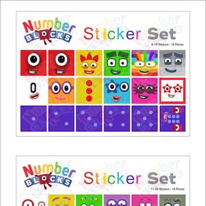 Adesivi con blocchi numerici da 0 a 100 per ogni giovane matematico!