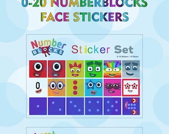 Adesivos Numberblocks de 0 a 100 para todo jovem matemático!