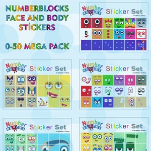 From 0 To 50 Numberblocks Stickers for Every Young Mathematician!