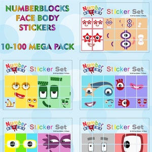 すべての若い数学者のための 10 から 100 までの Numberblocks ステッカー!