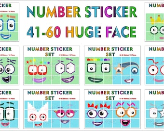 41-60 stickers geïnspireerd op enorme gezichtssets
