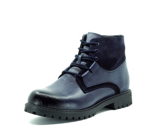 Navy Boots for Mens Handmade Navy Leather Chukka Boots - Etsy