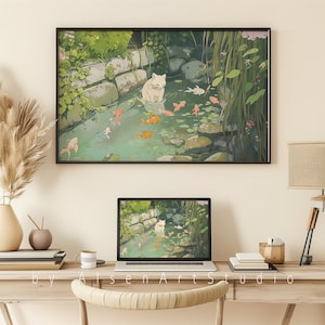 Zen Garden | Lofi Art, Printable Wall Art, Instant Download Art, Printable Digital Art, Digital Prints, Lofi Wallpaper, Lofi Game Art