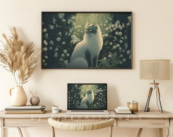 Flowers | Lofi Art, Printable Wall Art, Instant Download Art, Printable Digital Art, Digital Prints, Lofi Wallpaper, Lofi Game Art