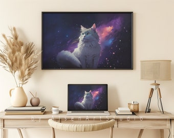 Galaxy | Lofi Art, Printable Wall Art, Instant Download Art, Printable Digital Art, Digital Prints, Lofi Wallpaper, Lofi Game Art