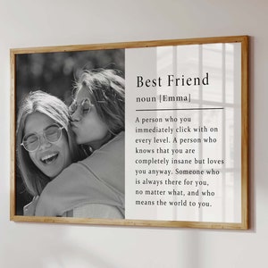 Personalised Best Friend Print, Best Friend Definition Print Personalised Gift for Best Friend Gift for Her Birthday Gift Photo Gift - N46