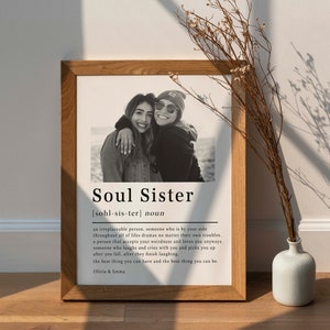 Soul Sister Print, Personalized Gifts, Bestie Birthday Gift, Soul Sister Print, Bestie Birthday Gift, Friendship Gifts, Gifts For Her, N59