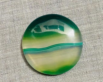 1,pis. ,AA++ Natural ,green Banded Agate, Gemstone , Cbhochon