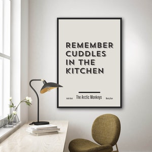 Arctic Monkeys Print: Cuddles in the Kitchen Lyrics (Digital Download)
