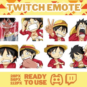 Anime emotes, Pirate Boy Emote, Manga Cartoon Cute Emotes, Twitch emotes, Anime Cartoon for Twitch and Discord Streamer