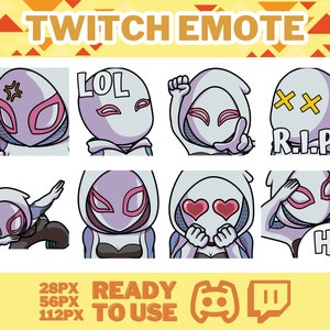 Super Hero Emote, Emote Pack, Manga Emote, Cartoon Emote, Discord Emotes Twitch Emotes,Twitch Emotes Pack,Streamer,Female Hero