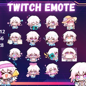 HSR Emotes, Emote Pack, Manga Emote, Star Emote, Anime Twitch Emotes,Discord Emotes,Twitch Emotes,Twitch Emotes Pack,Streamer,Rpg Game,Emote