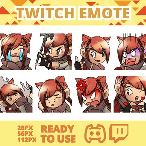 Final Fantasy Emotes, Emote Pack, Manga Emote, FF Emote, Anime Twitch Emotes, Discord Emotes, Twitch Emotes, Twitch Emotes Pack, Streamer