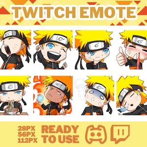 Anime emotes, Shinobi Boy Emote, Manga Cartoon Cute Emotes, Twitch emotes, Anime Cartoon for Twitch and Discord Streamer