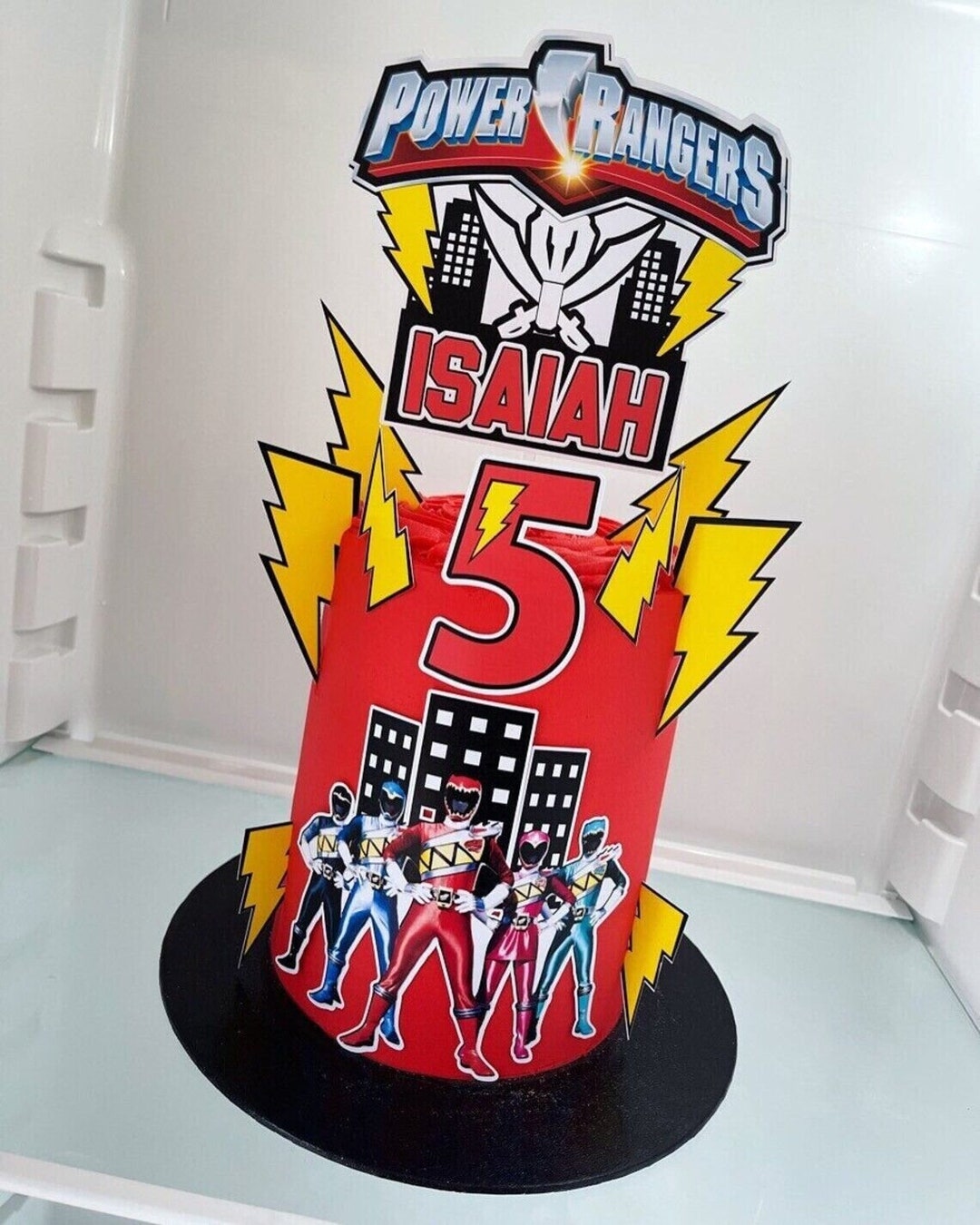 Power Rangers Cake Topper Set Etsy