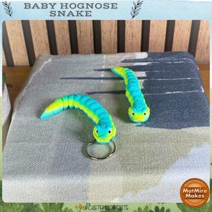 3D Printed Baby Hognose Snake - Optional Keychain