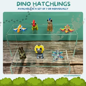 Filhotes de dinossauros impressos em 3D