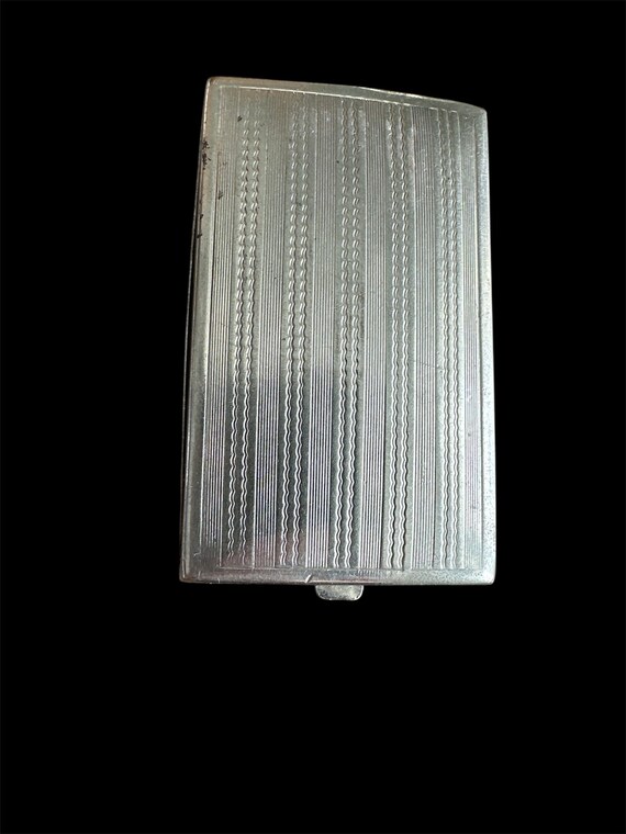 Vintage Art Deco Silver Plated Makeup Compact