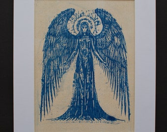 Print, BERITH (Fallen Angel) Monotype gel print, limited edition.