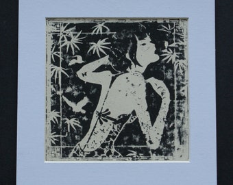 Print, KOTAKE. Handmade, unique Wooden Block Print, Japanese, Limited Edition