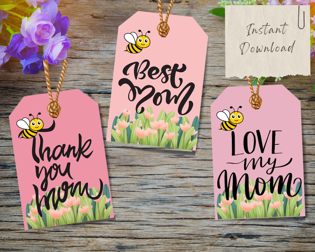 Printable Gift Tags, Happy Mothers Day Tags, Happy Mothers Day Gift Tag ...