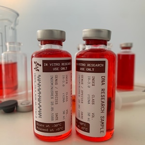 Indominus Rex - DNA Vial - Jurassic Park / Jurassic World - !!PROP!! - 2 pieces
