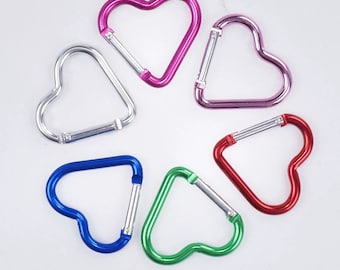 3pcs DIY Tools Colourful Star Carabiner Clasp Keychain - 10 Colours Making Basic Supplies Key Fob Car Keys