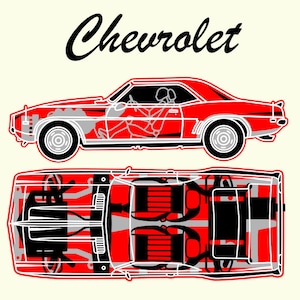 Chevrolet Camaro Svg Multilayer Laser Cut File