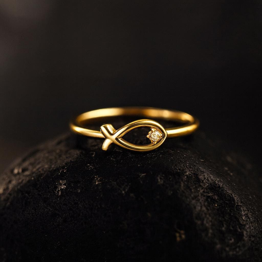 14k gold fish ring gold
