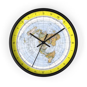 Flat Earth Wall Clock