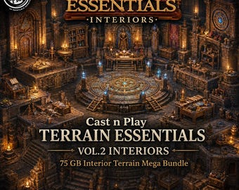 Cast n Play Essentials Vol. 2 Interiors Full Set, Mega Bundle STL, Print Files