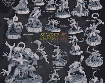 3D Bundle STL's - Sewers Of Thamarya (pre-supported)