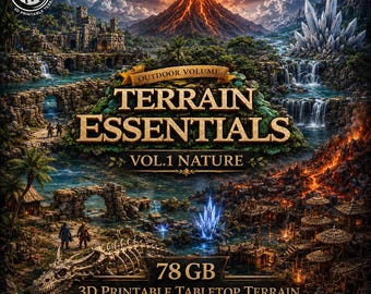 Cast n Play Nature Vol.1 – 3D Printable Terrain STL Bundle, 78GB Fantasy Tabletop Scenery, DnD Wargame RPG Terrain,