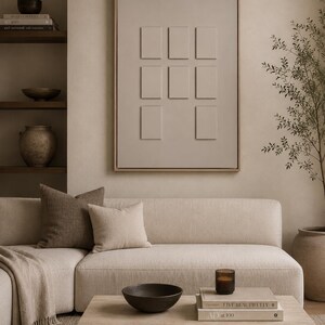 Missing Piece II – Original Textured Abstract Painting | Neutral Minimalist Wall Art | 30x40