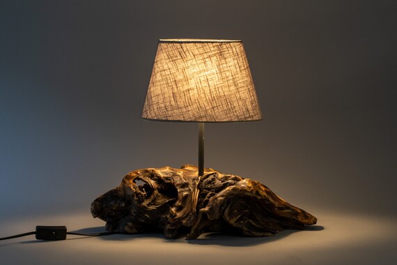 Lamp Diy Desk Lamp Unfinished Wood Lamp Dark Tree Root Lamp
