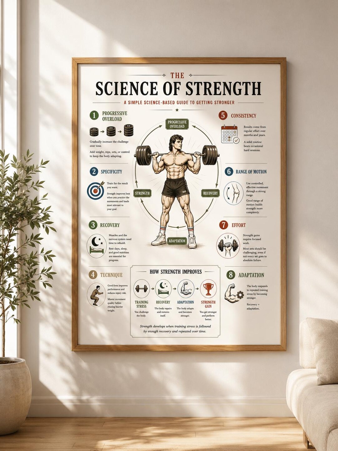 The Science of Strength Unframed Poster | Strength Training Wall Art ...