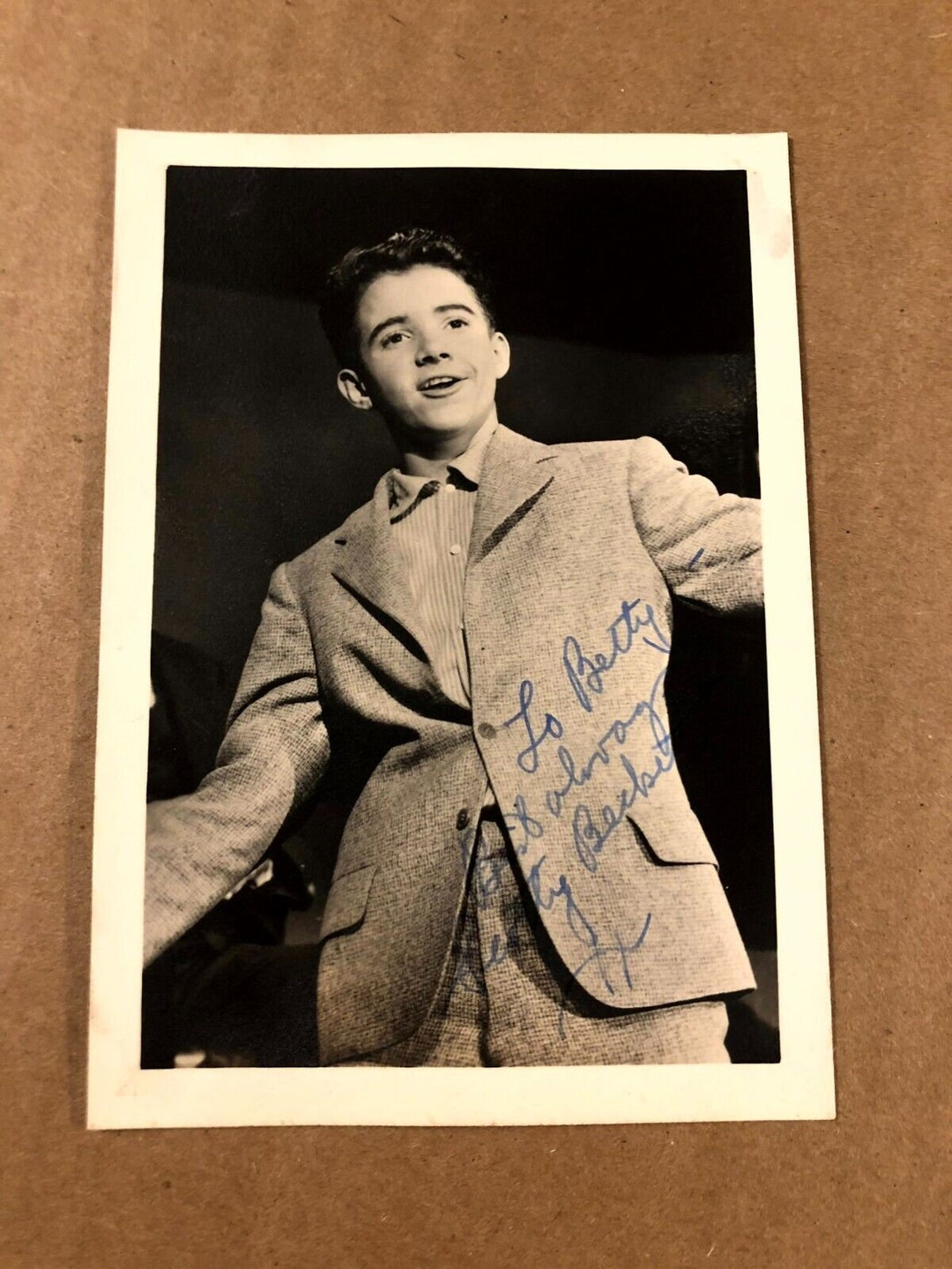 Scotty Beckett Extremely Rare Early Autographed Photo 40s Our