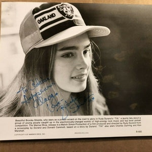 Brooke Shields Very Rare Very Early Autographed 8/10 Photo 1979 Tilt Pinball