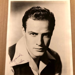 Marlon Brando Very Rare Very Early Autographed 8/10 Photo From Early 50s Streetcar