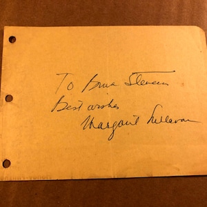 Margaret Sullavan Very Rare Very Early Autographed Page '40s The Shop Around The Corner
