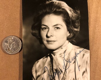 イングリッド・バーグマン直筆サイン入り写真 - カサブランカ - 誰が