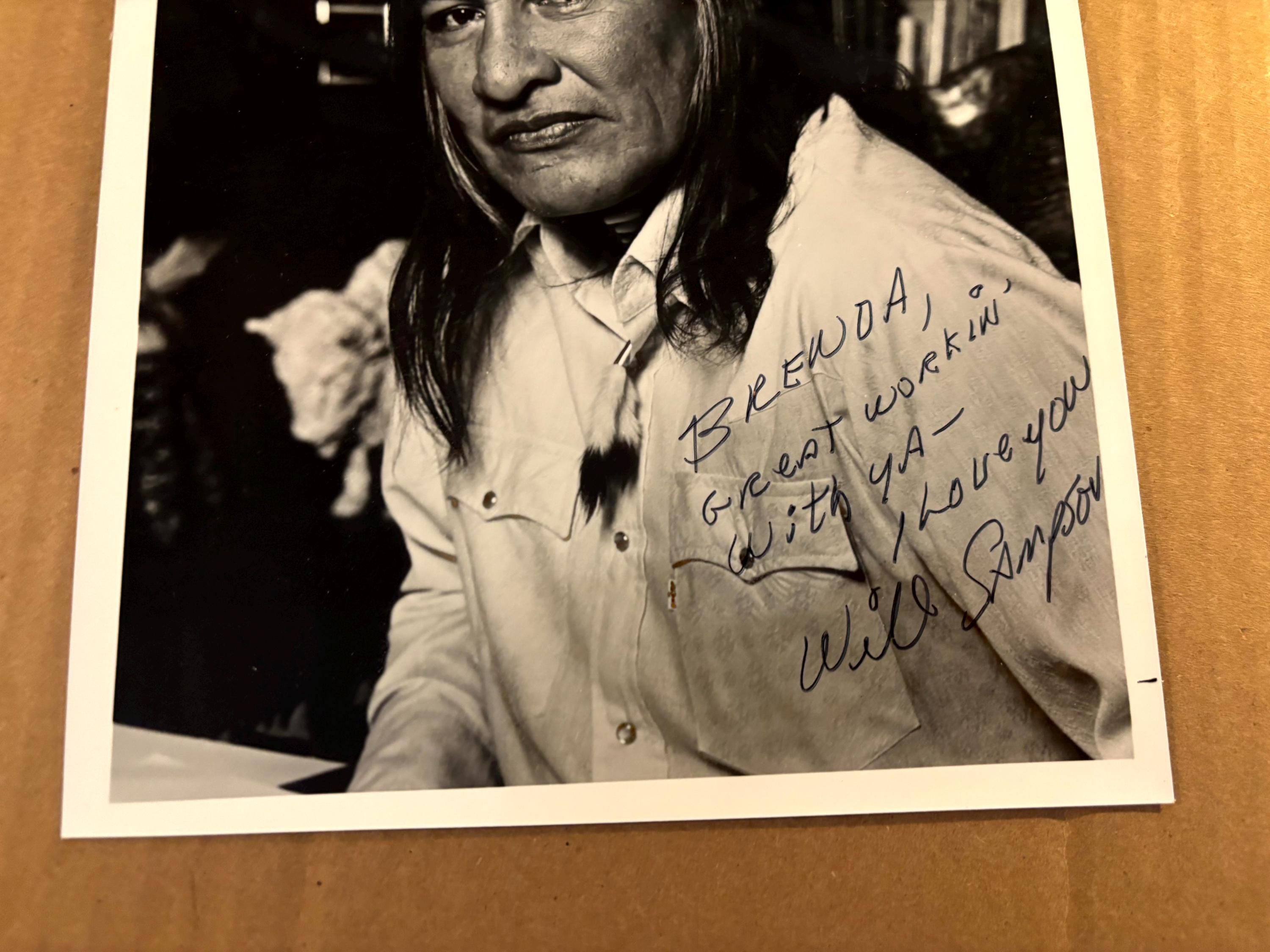 ウィル・サンプソン 非常に珍しいサイン入り 8/10 写真 カッコーの巣の